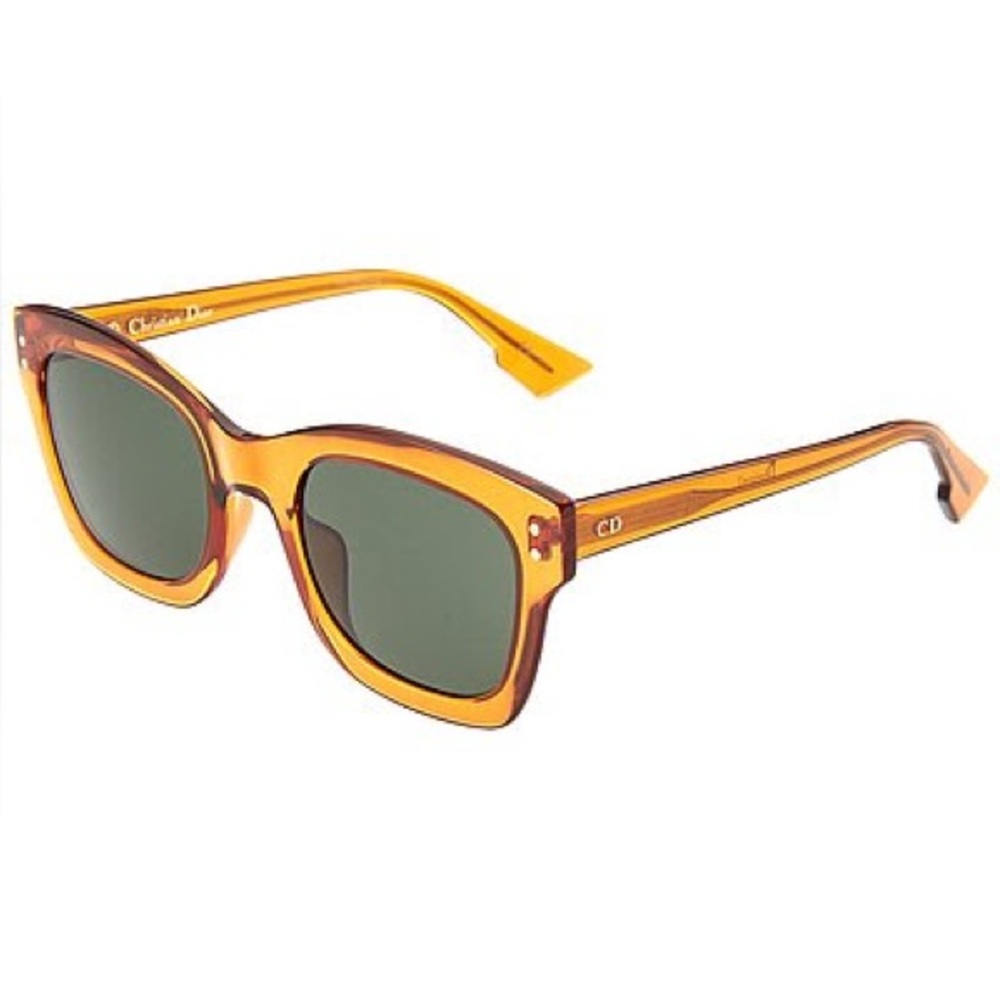 Christian Dior Diorizon-2 - 
Orange Sunglasses with Green Lenses